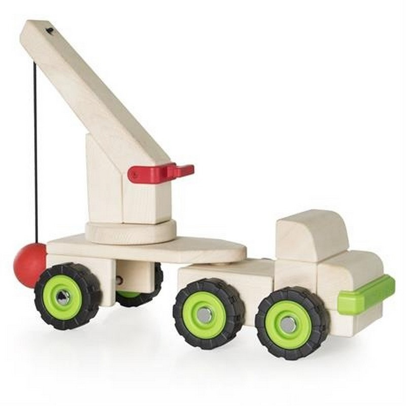 Велика машинка Block Science Trucks Стенобитна Guidecraft G7533 дерев'яна 45 см