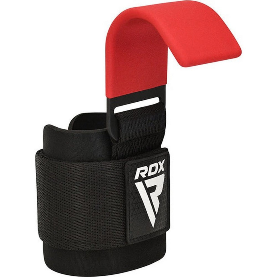 Крюки для тяги на запястье W5 Gym Hook Strap RDX Inc Limited WAN-W5R+ Red 