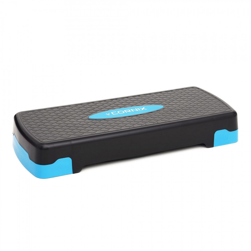 Степ-платформа 2-ступенчатая Cornix XR-0191, 68 х 28 х 10-15 см, Black/Blue