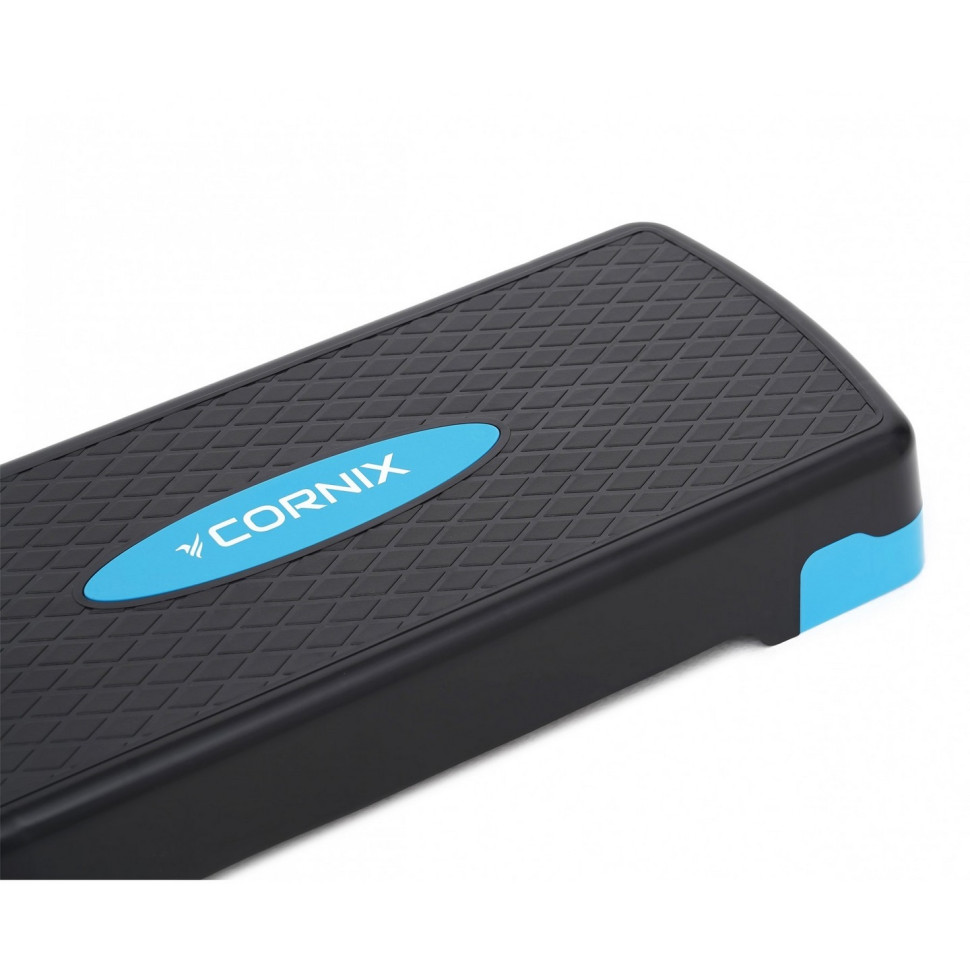 Степ-платформа 2-ступенчатая Cornix XR-0191, 68 х 28 х 10-15 см, Black/Blue