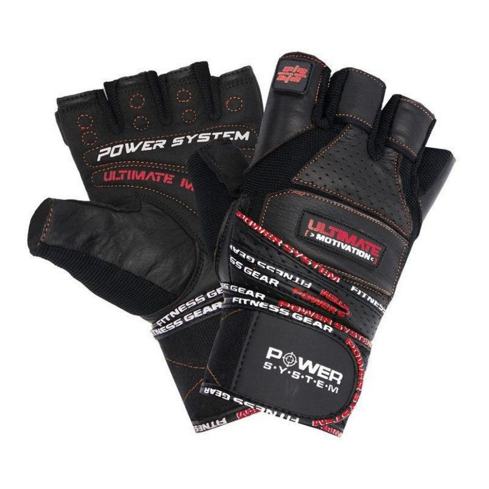 Перчатки для фитнеса Ultimate Motivation Power System PS_2810_XL_Black/Red, L 23 см