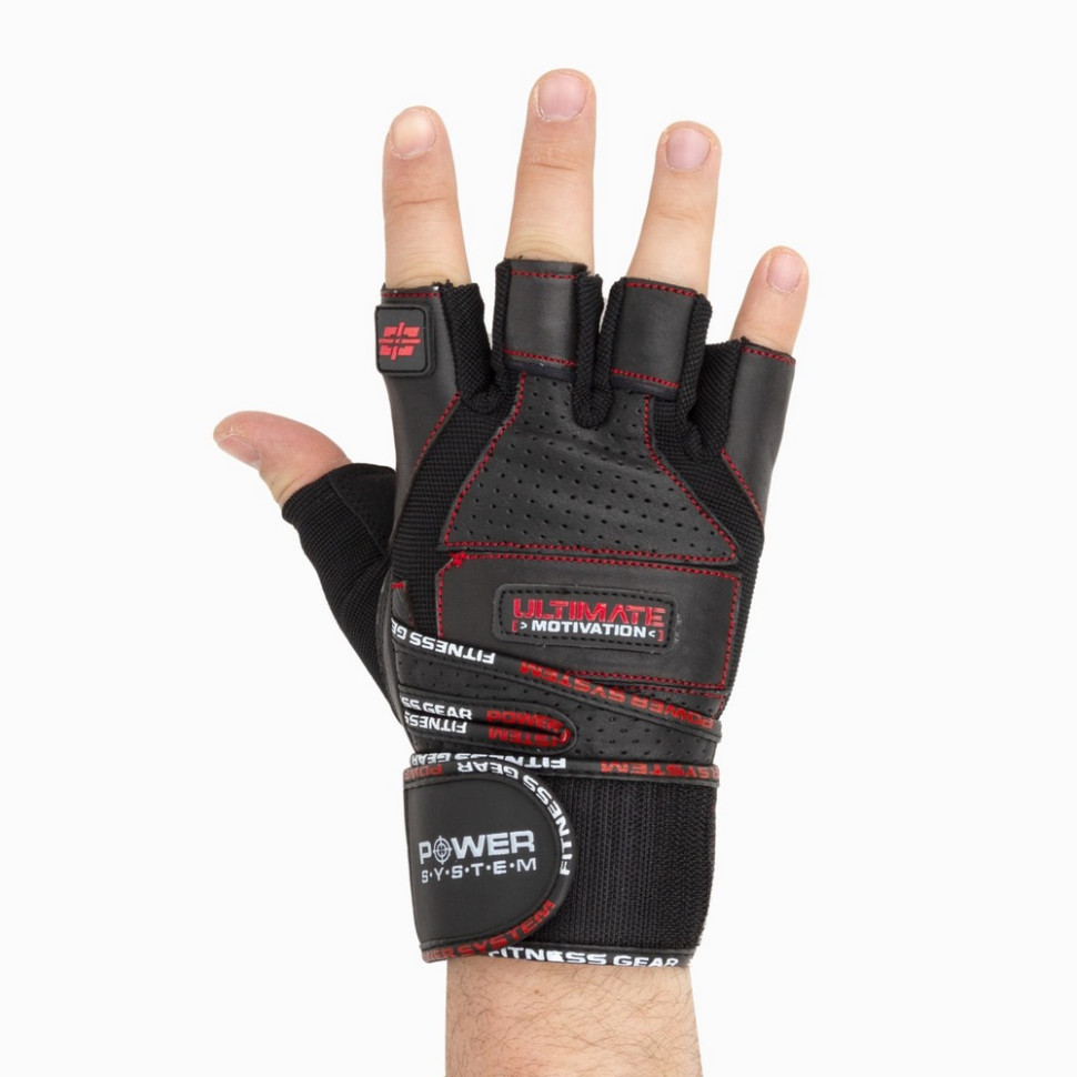 Перчатки для фитнеса Ultimate Motivation Power System PS_2810_XL_Black/Red, L 23 см