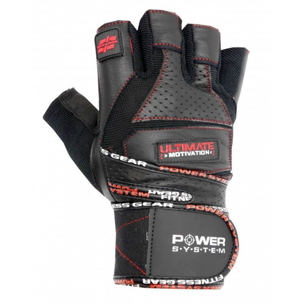 Перчатки для фитнеса Ultimate Motivation Power System PS_2810_XL_Black/Red, L 23 см