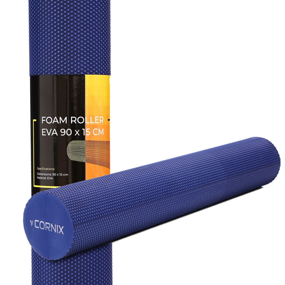 Масажний ролик (валик, ролер) Cornix XR-0314 Navy Blue 90 x 15 см