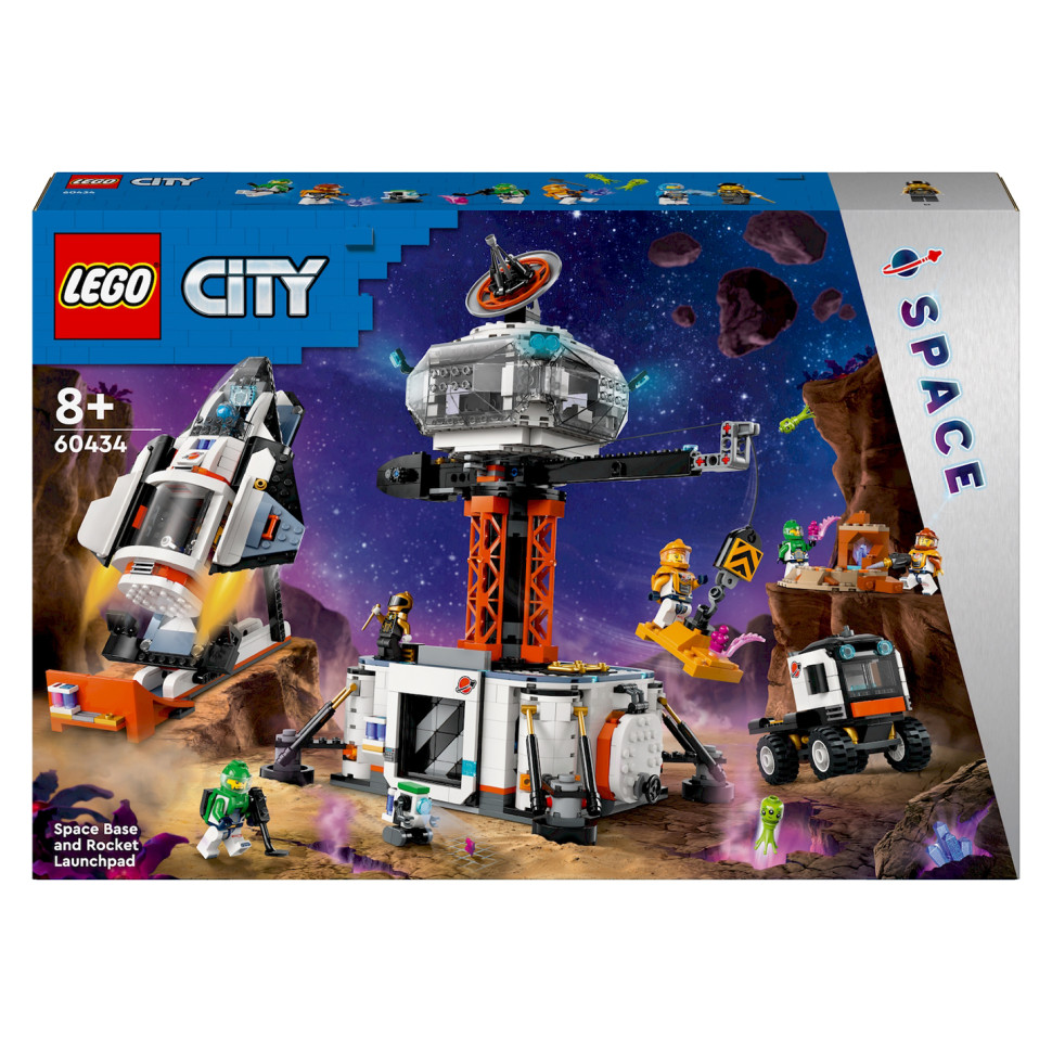 Конструктор Космическая база и стартовая площадка для ракеты LEGO 60434, 1422 детали