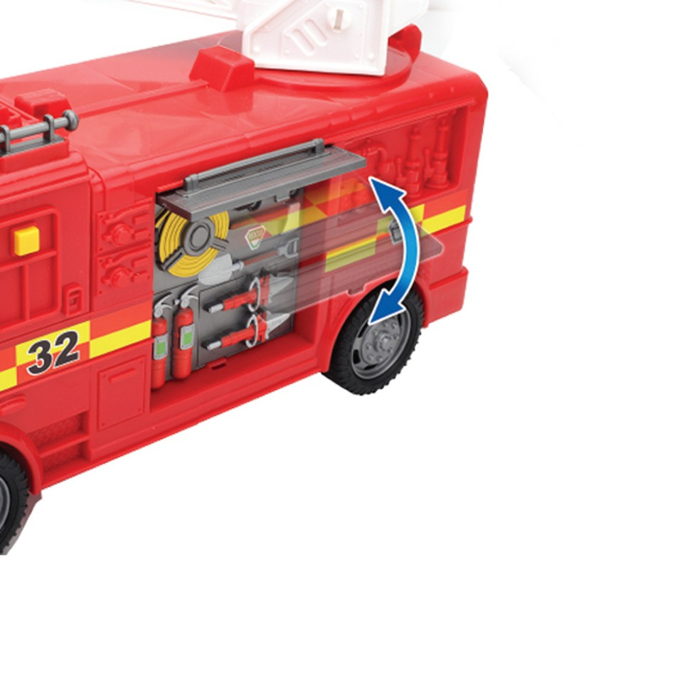 Игровой набор Пожарная машина Motor Shop 548097 открываются двери, звук и свет