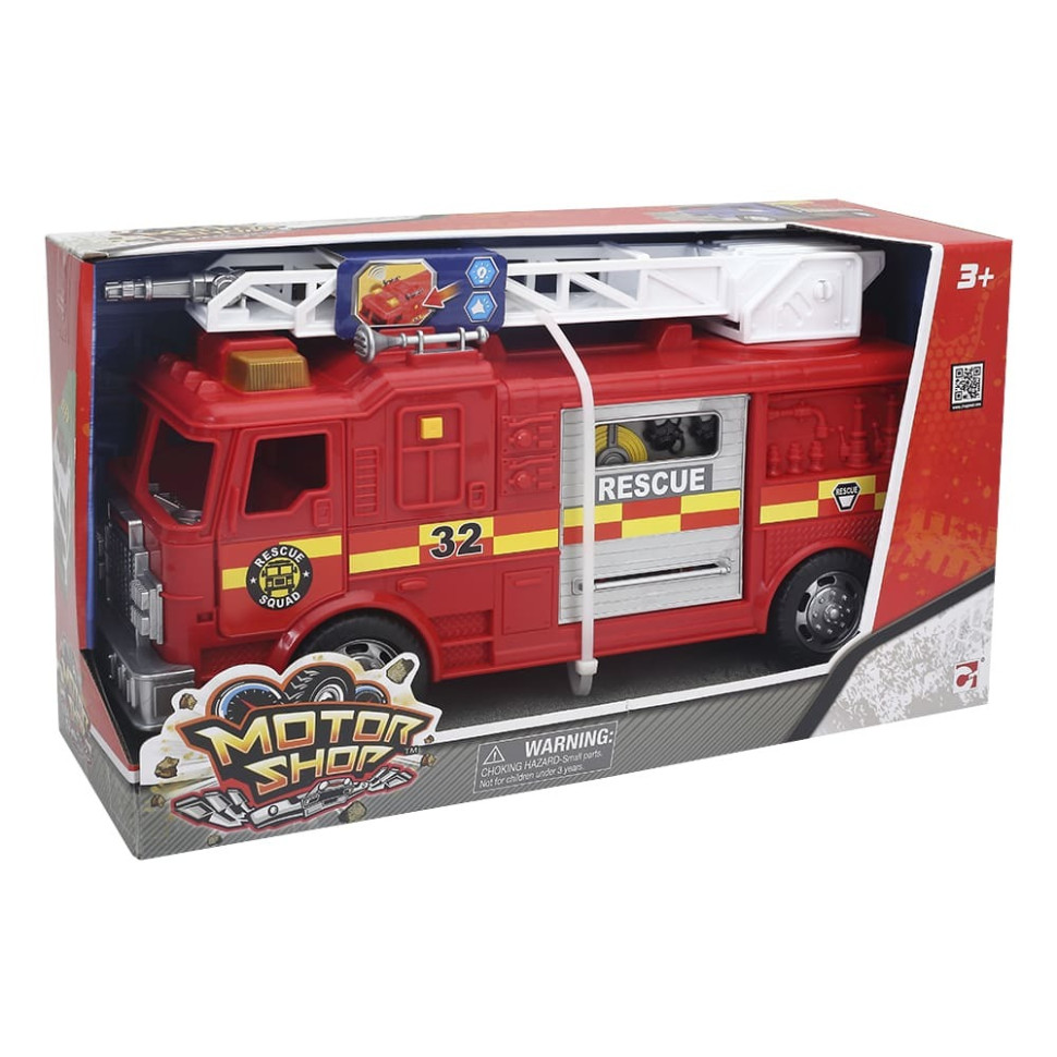 Игровой набор Пожарная машина Motor Shop 548097 открываются двери, звук и свет