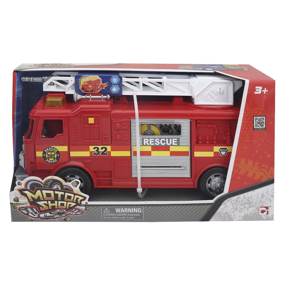 Игровой набор Пожарная машина Motor Shop 548097 открываются двери, звук и свет