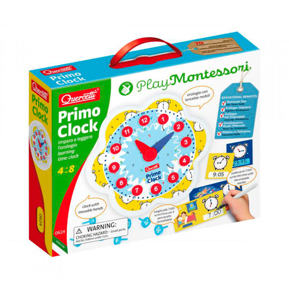 Обучающий игровой набор серии “Play Montessori” - ПЕРВЫЕ ЧАСЫ (стрелки, 24 фишки, карточки) 0624-Q