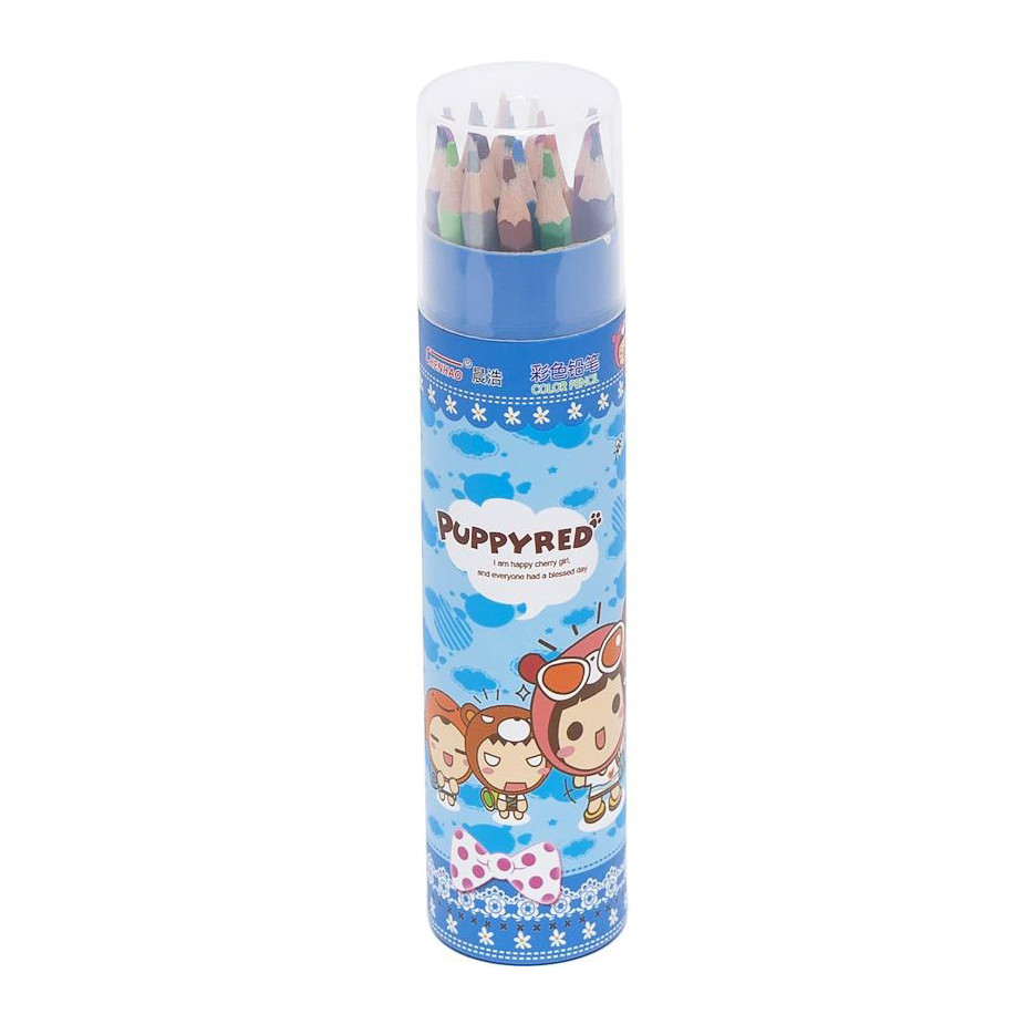 Набор цветных карандашей в тубусе Bambi 6181(Blue) 18 цветов (111915)