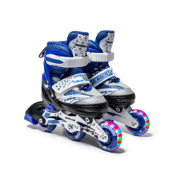 Детские раздвижные ролики Happy Bambi 1456029508 Blue, размер 27-30