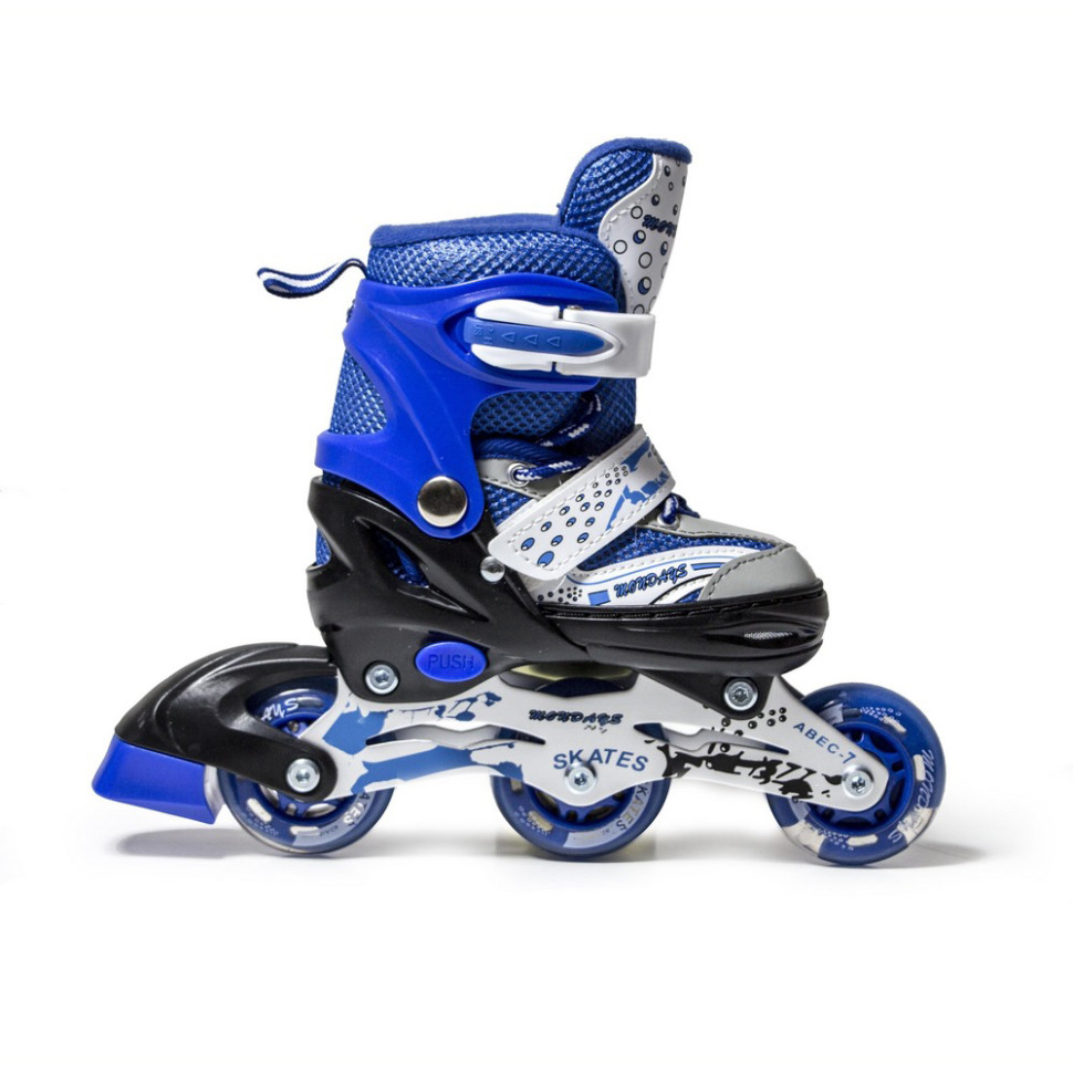 Детские раздвижные ролики Happy Bambi 1456029508 Blue, размер 27-30