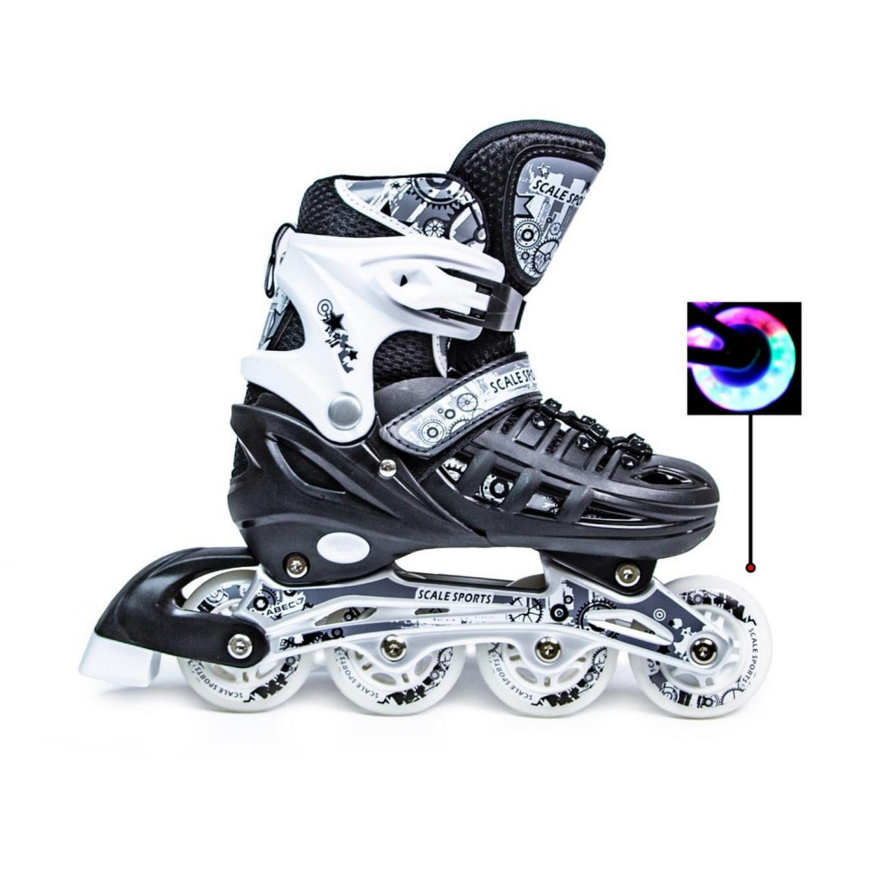 Дитячі розсувні ролики LF 905 Scale Sports 2069914823-M, Black, розмір 34-37