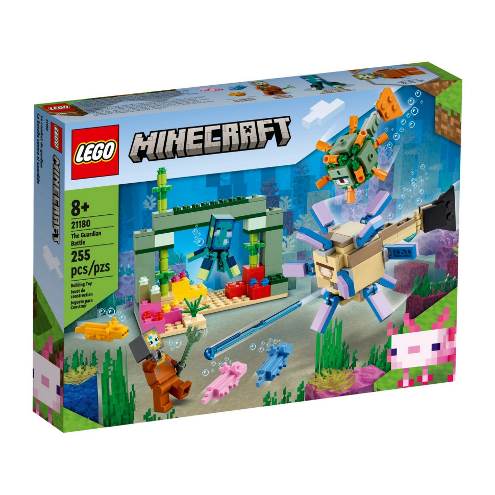 Конструктор LEGO Minecraft Битва со стражем 21180-