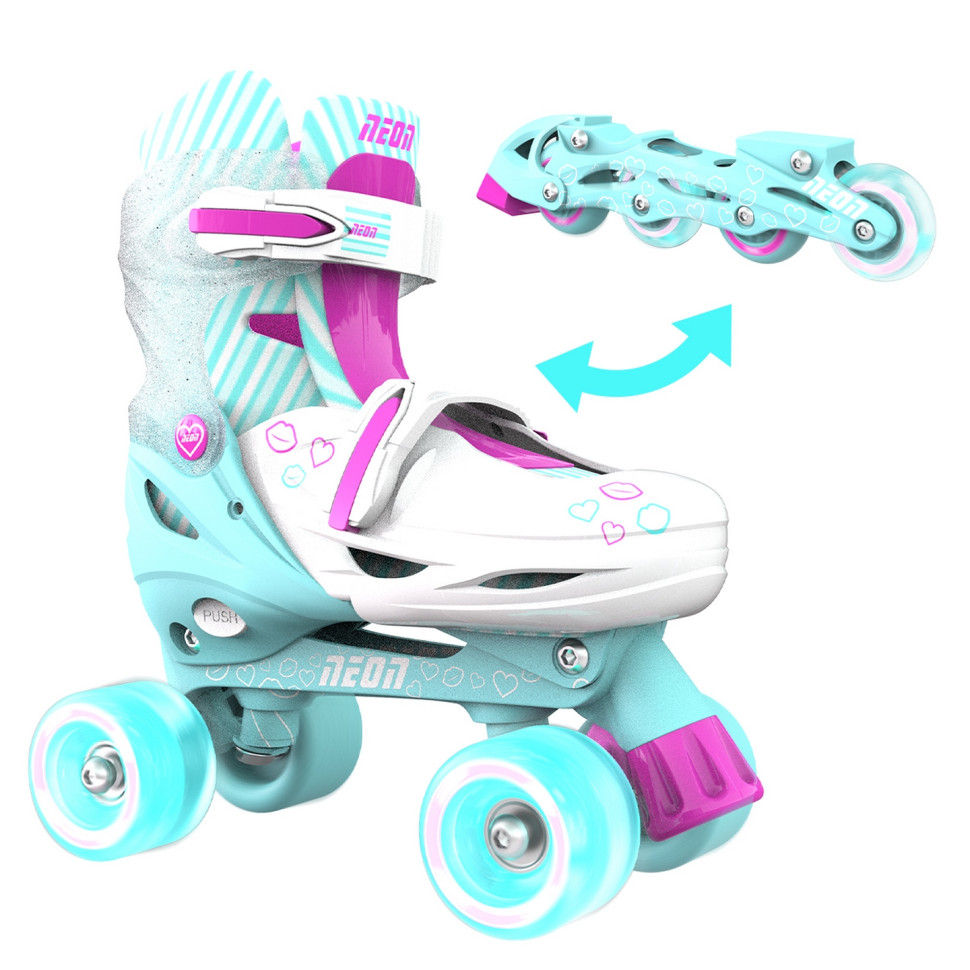 Роликовые коньки Neon Combo Skates Бирюзовый (Размер 30-33) NT09T4