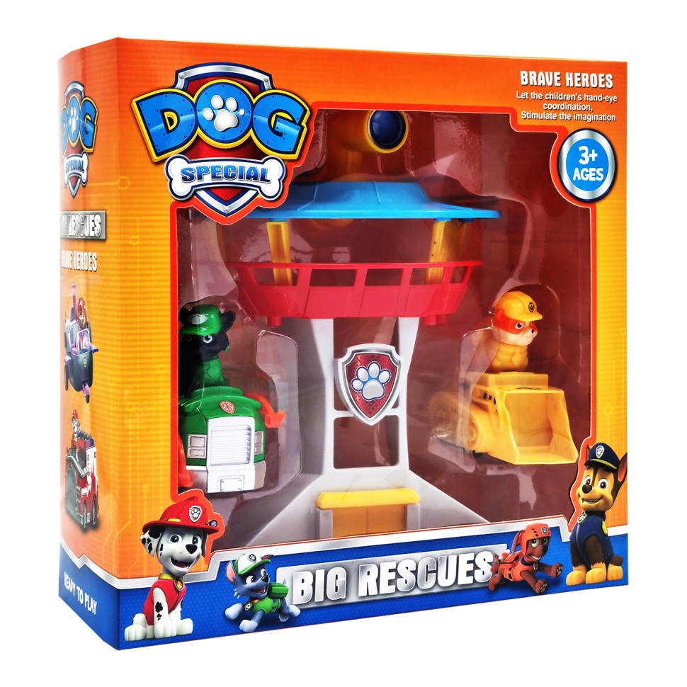 Игровой набор фигурок Щенячий патруль Bambi XS802-1 с базой и транспортом