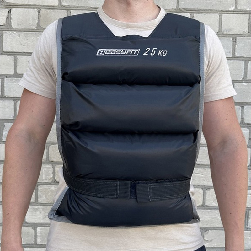 Жилет обважувальний EasyFit EF-VST-25 чорний 25 кг