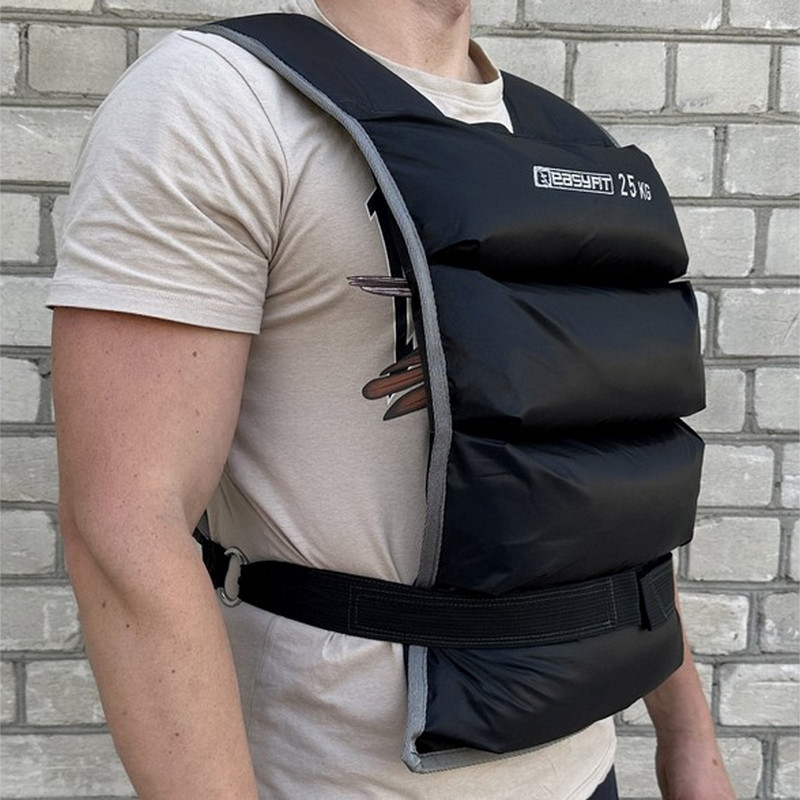 Жилет обважувальний EasyFit EF-VST-25 чорний 25 кг