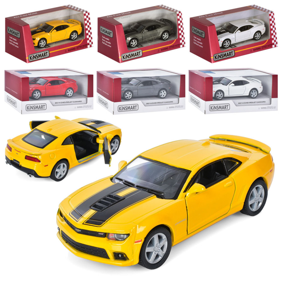 Инерционная машинка Chevrolet Camaro Kinsmart KT5383WF металлическая, 1:38