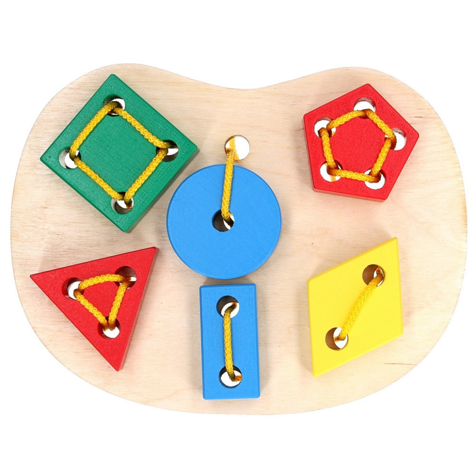 Детская деревянная шнуровка 