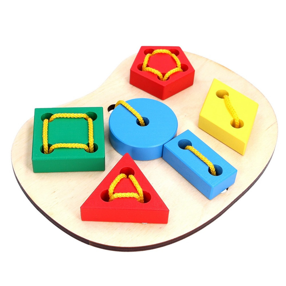 Детская деревянная шнуровка 