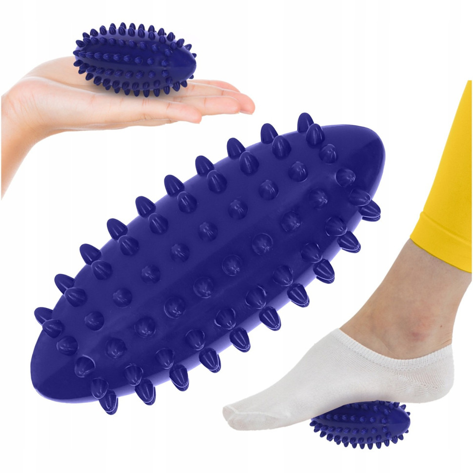 Мяч массажный Огурец Spike Bean 4FIZJO 4FJ0652 синий 11.5x5 см