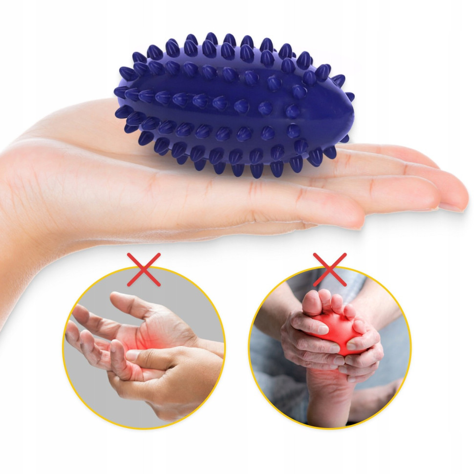 Мяч массажный Огурец Spike Bean 4FIZJO 4FJ0652 синий 11.5x5 см