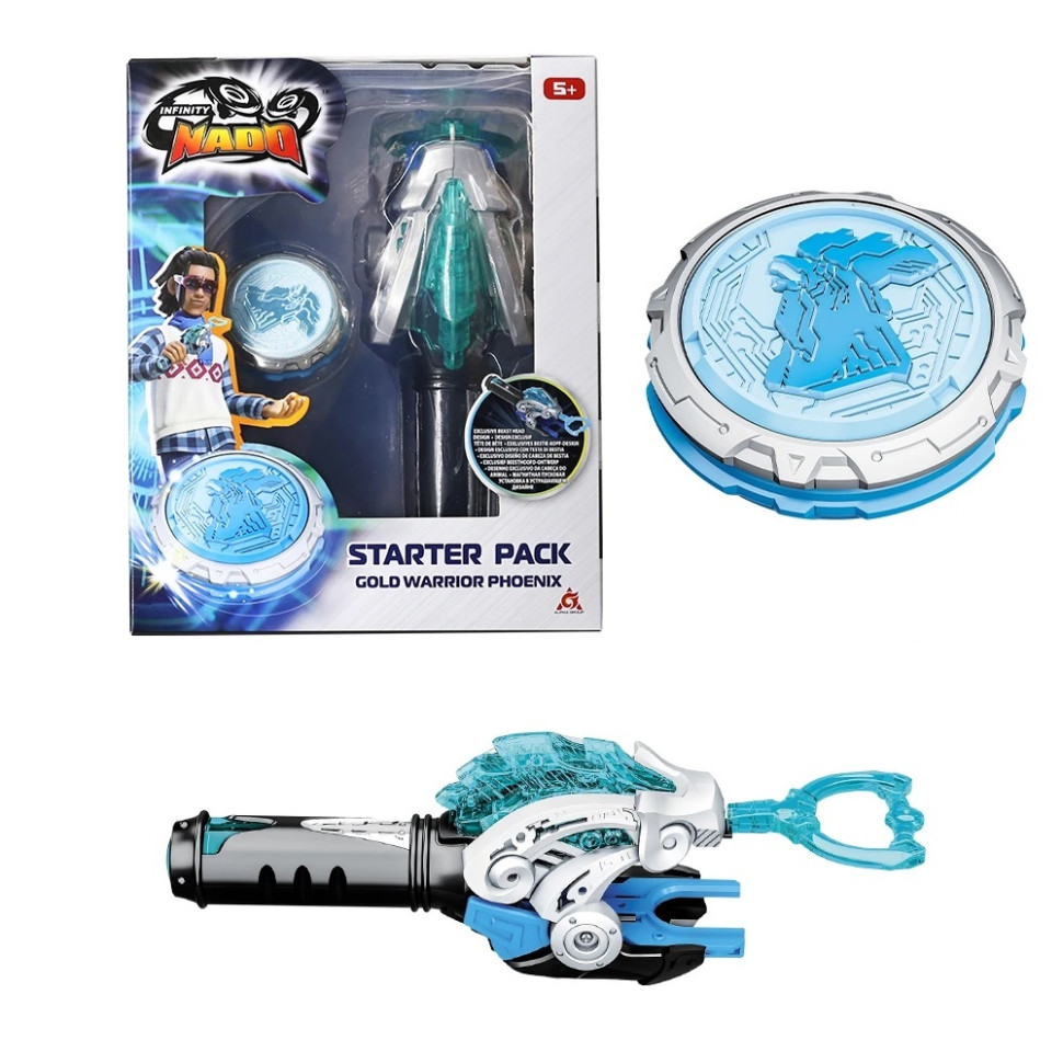 Волчок Infinity Nado EU654113 VI серия Starter Pack Gold Warrior Phoenix Золотой Воин Феникс