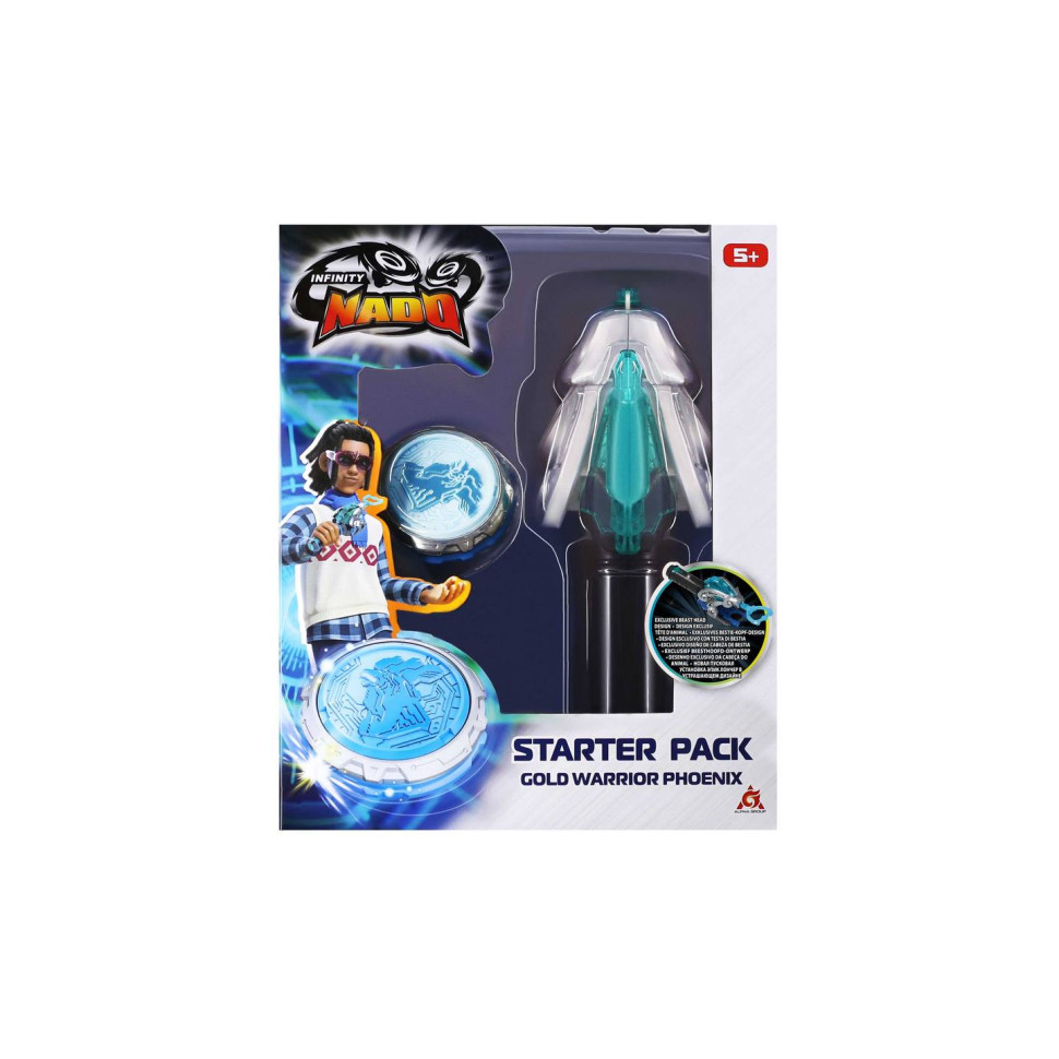 Волчок Infinity Nado EU654113 VI серия Starter Pack Gold Warrior Phoenix Золотой Воин Феникс