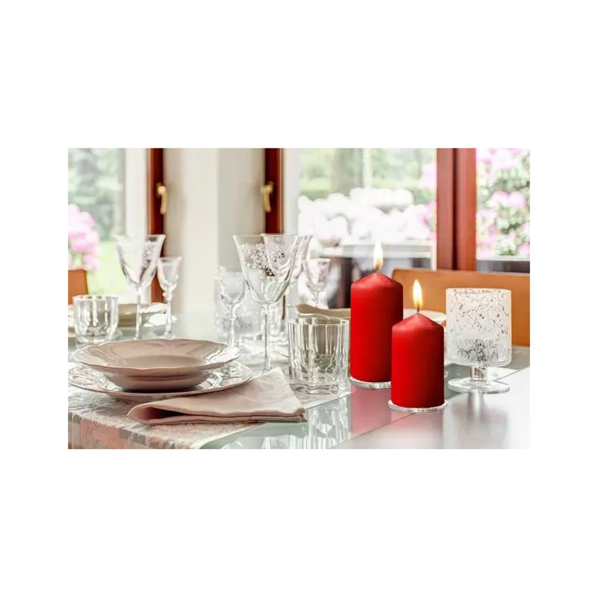 Набор свечей цилиндр Aura Candles Bispol SW50_4_030 Красные 4 шт