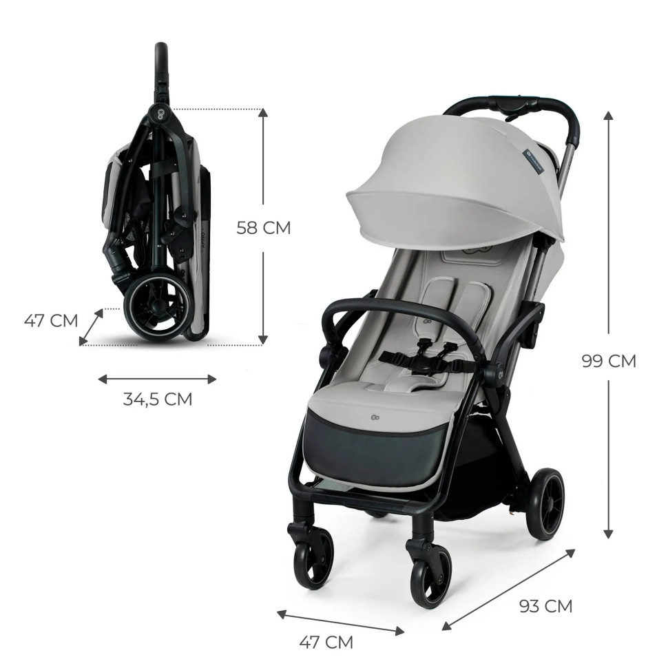 Прогулочная коляска Apino Dove Kinderkraft KSAPIN00GRY0000 Grey
