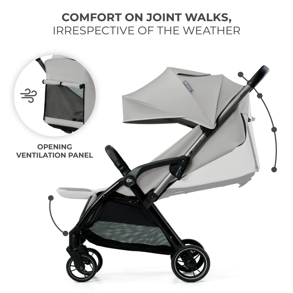 Прогулочная коляска Apino Dove Kinderkraft KSAPIN00GRY0000 Grey