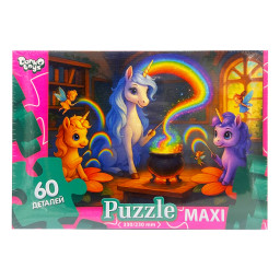 Детские пазлы-макси "Пони с феями" Danko Toys Mx60-12-03, 60 элементов
