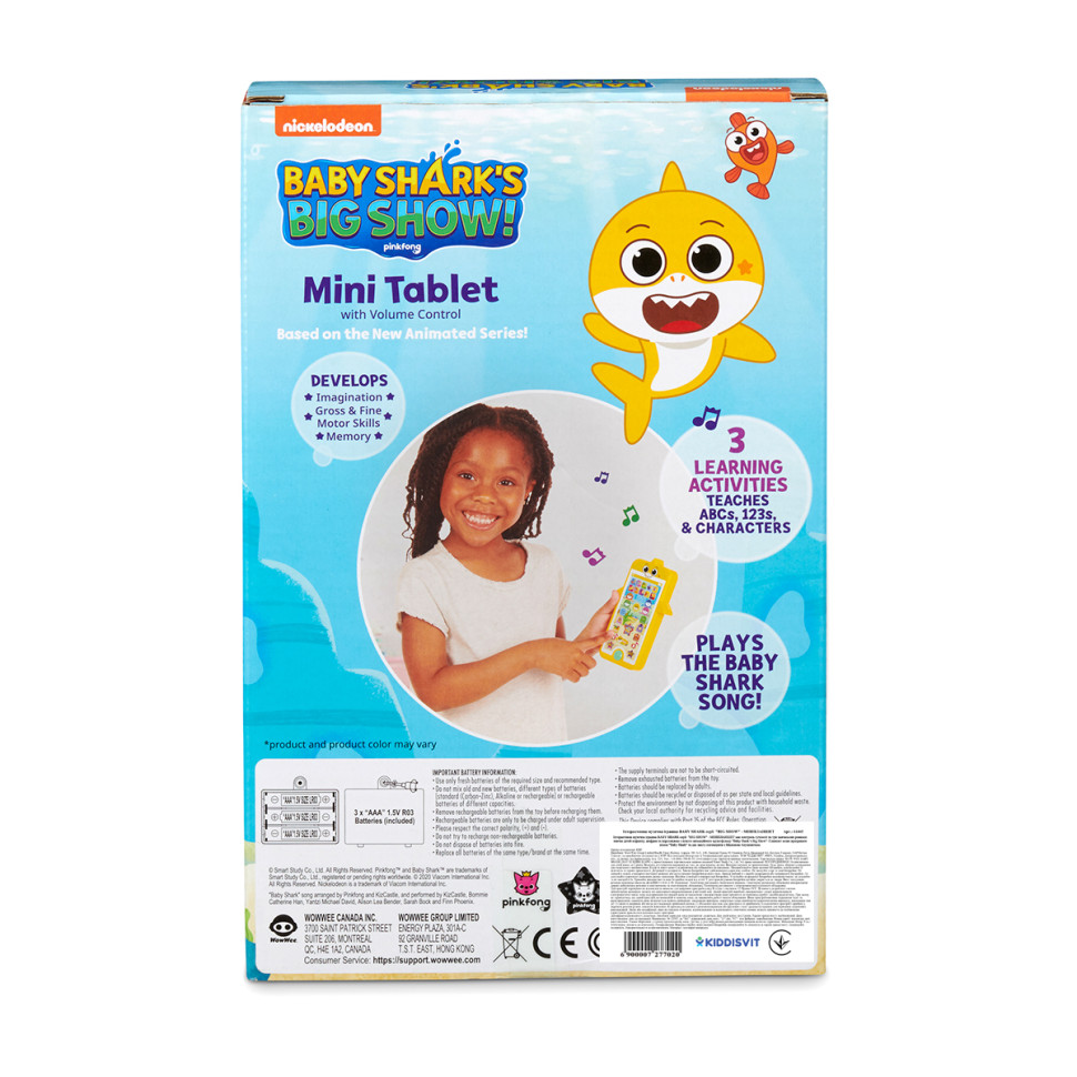 Интерактивная музыкальная игрушка Мини-планшет BABY SHARK 61445 серии 