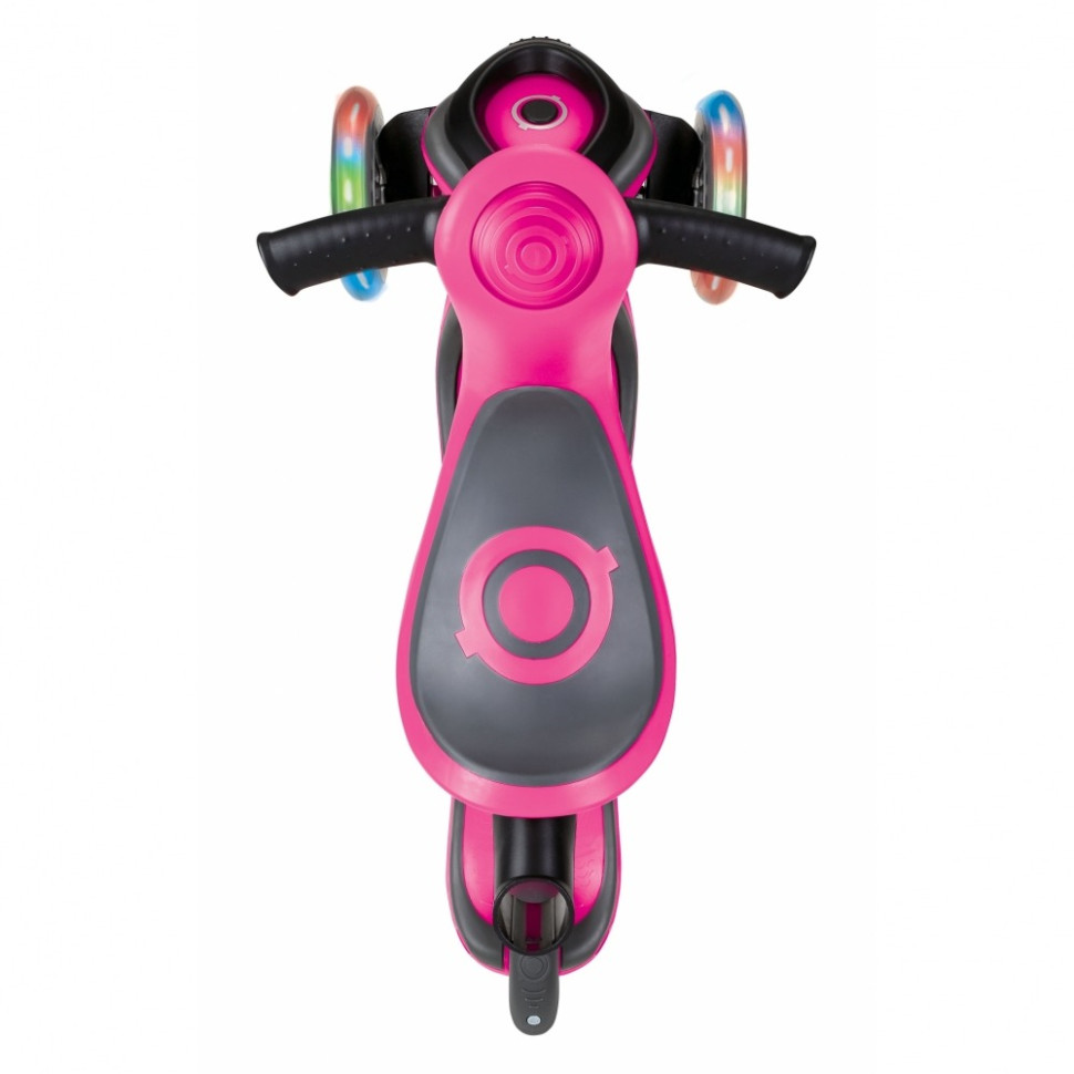 Самокат серії EVO COMFORT LIGHTS GLOBBER 459-110, 5 в 1 рожевий, колеса світяться
