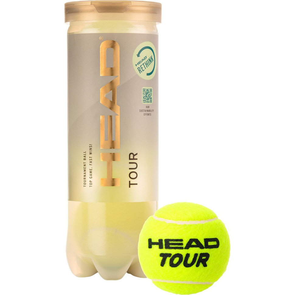М'ячі для тенісу Tour 3 Ball Head 570703, 3 шт