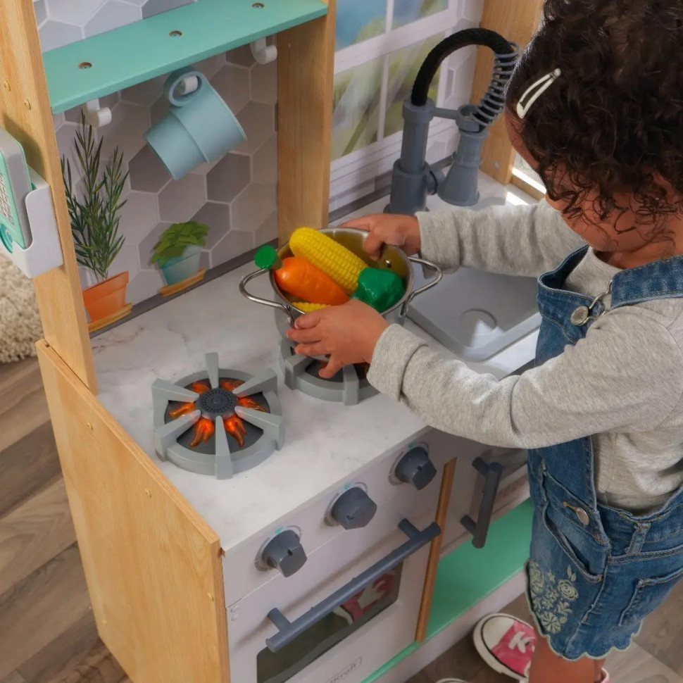 Детская кухня Let's Cook KidKraft 53433 со светом