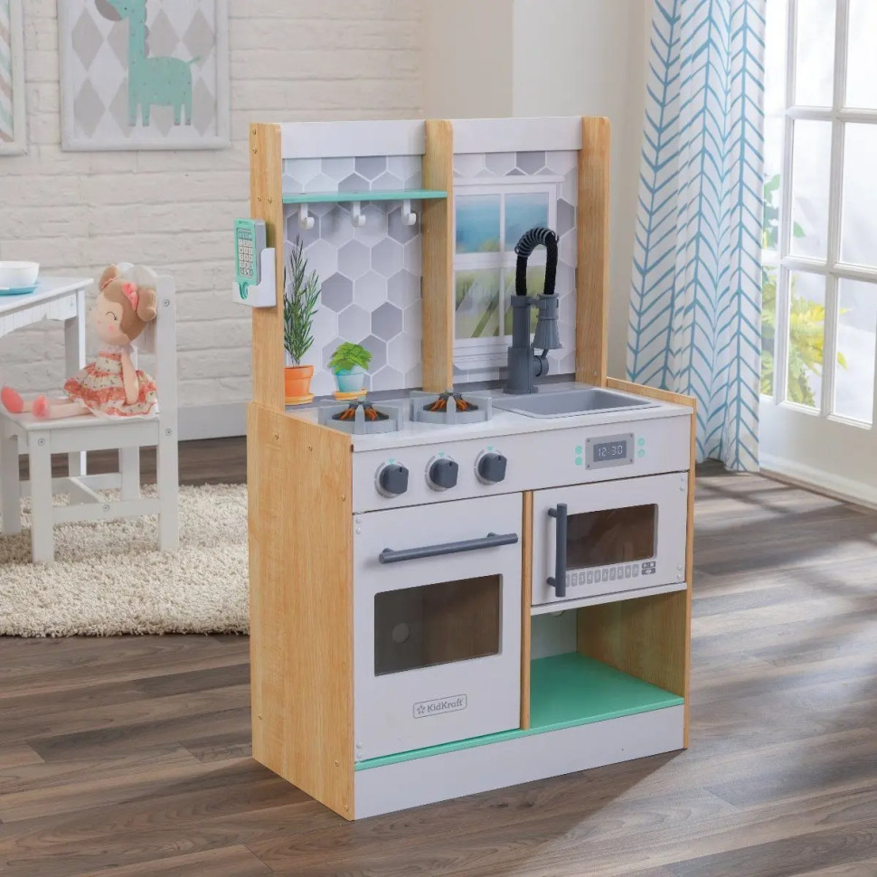 Детская кухня Let's Cook KidKraft 53433 со светом