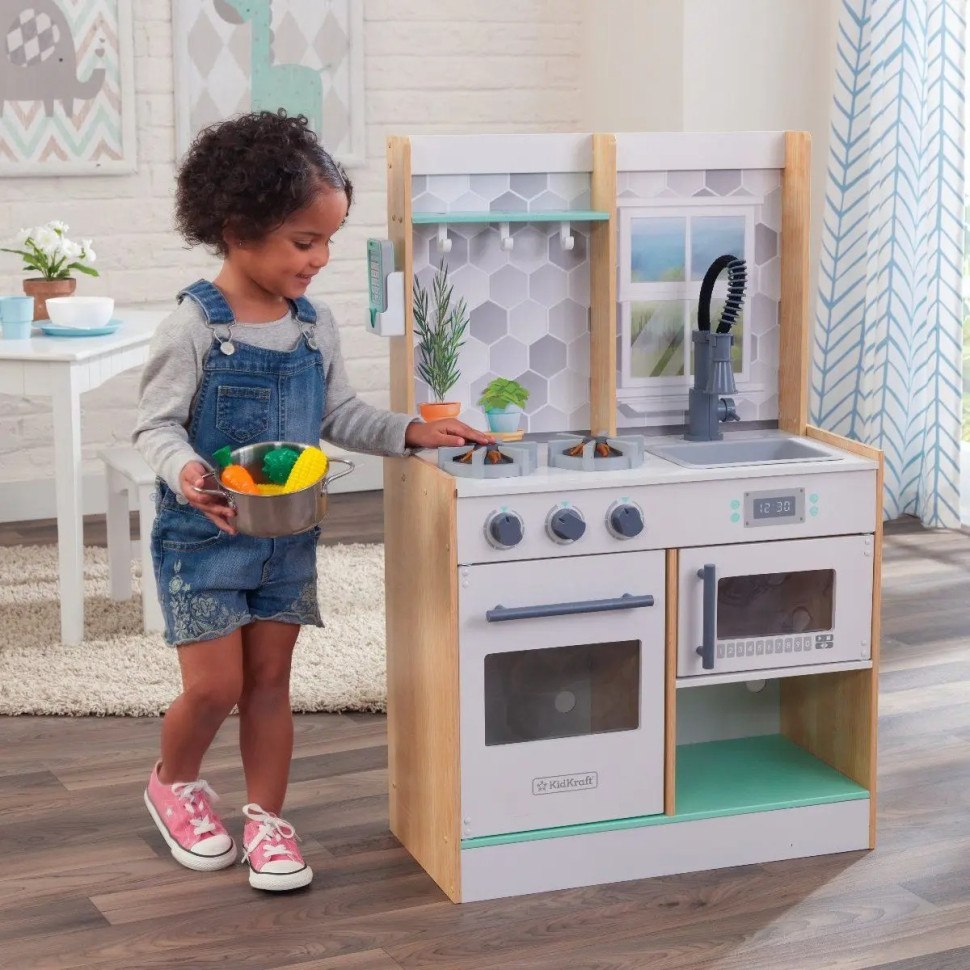 Детская кухня Let's Cook KidKraft 53433 со светом