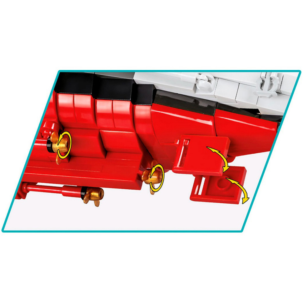 Конструктор бойовий корабель Лінкор Тірпіц COBI COBI-4839, 2880 деталей 1:300