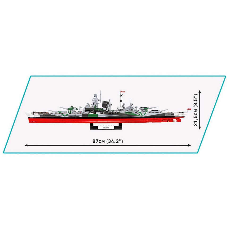 Конструктор бойовий корабель Лінкор Тірпіц COBI COBI-4839, 2880 деталей 1:300