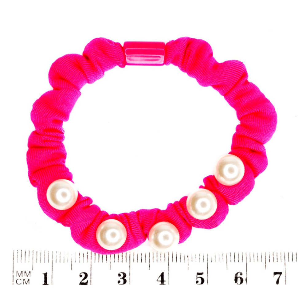 Набір резинок для волосся La-beauty 0303-1078 різнокольорові, 18 штук, з намистиною