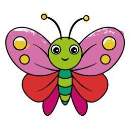 Роспись по холсту пальчиковыми красками "Красивая бабочка" Art Craft 15622-AC 25х25 см