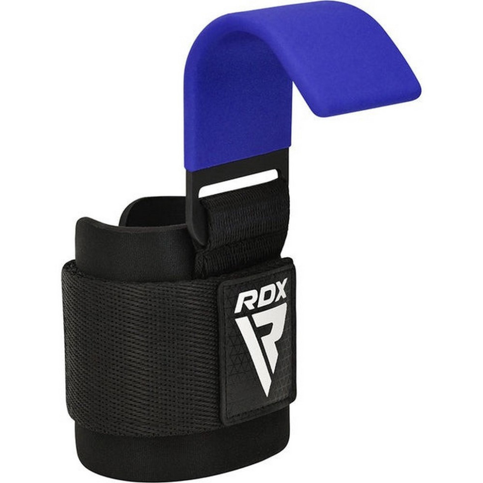 Крюки для тяги на запястье W5 Gym Hook Strap RDX Inc Limited WAN-W5U+ Blue 