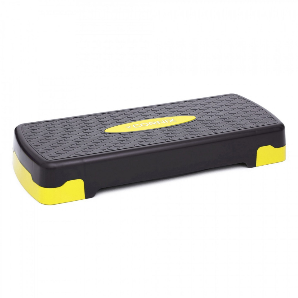 Степ-платформа 2-ступенчатая Cornix XR-0192, 68 х 28 х 10-15 см, Black/Yellow