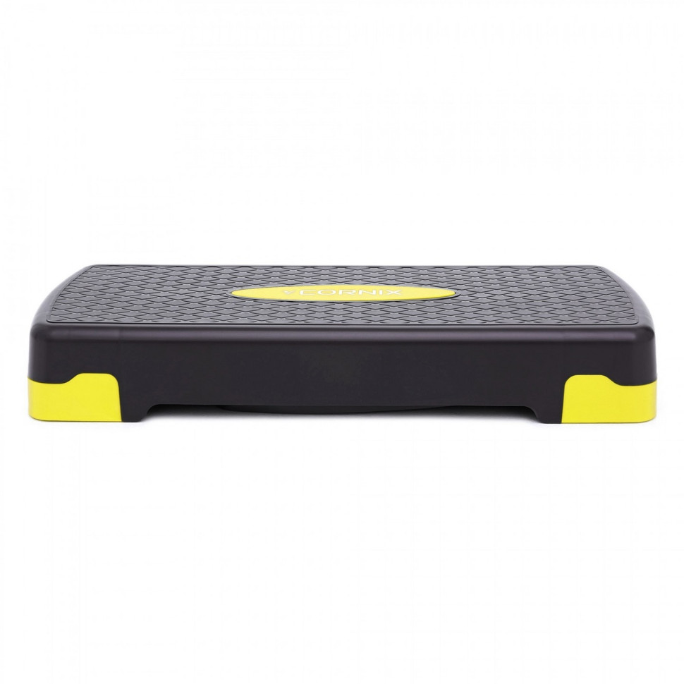 Степ-платформа 2-ступенчатая Cornix XR-0192, 68 х 28 х 10-15 см, Black/Yellow