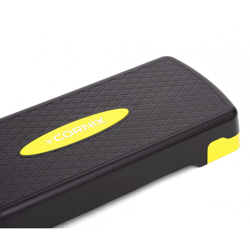 Степ-платформа 2-ступенчатая Cornix XR-0192, 68 х 28 х 10-15 см, Black/Yellow