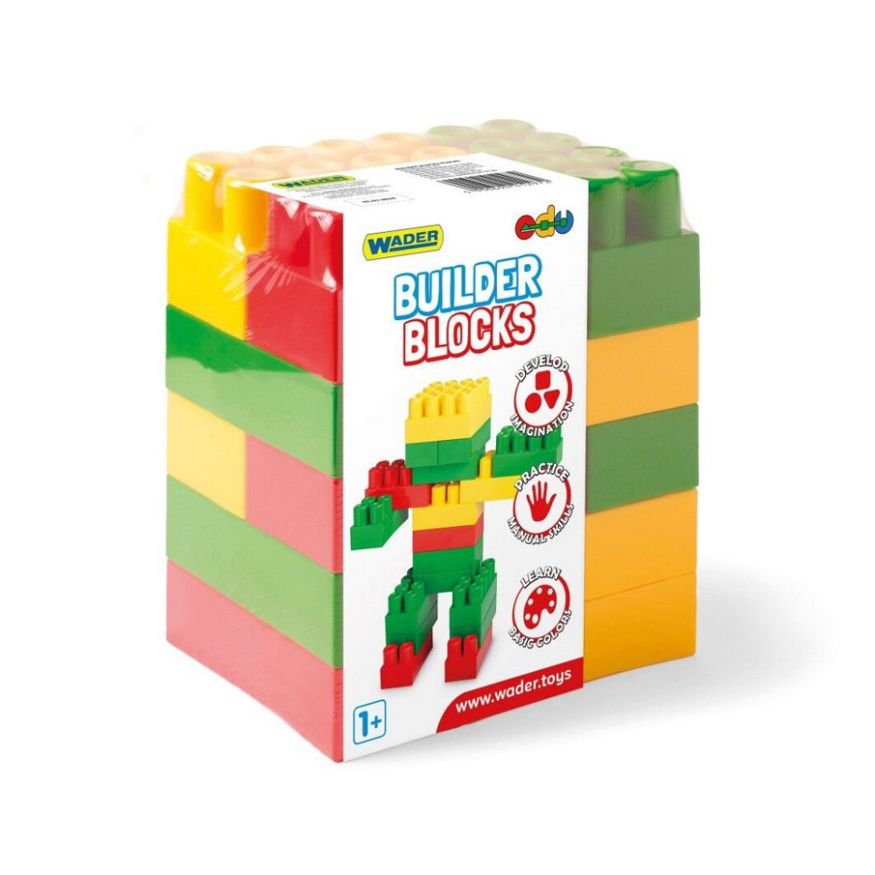 Детский конструктор с крупными деталями «Builder Blocks» Wader 41584, 15 элементов