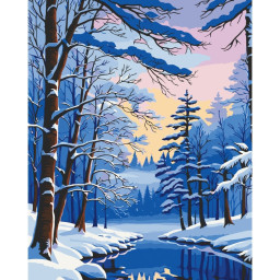 Картина по номерам "Зимний лес" Art Craft 11048-AC 40х50 см