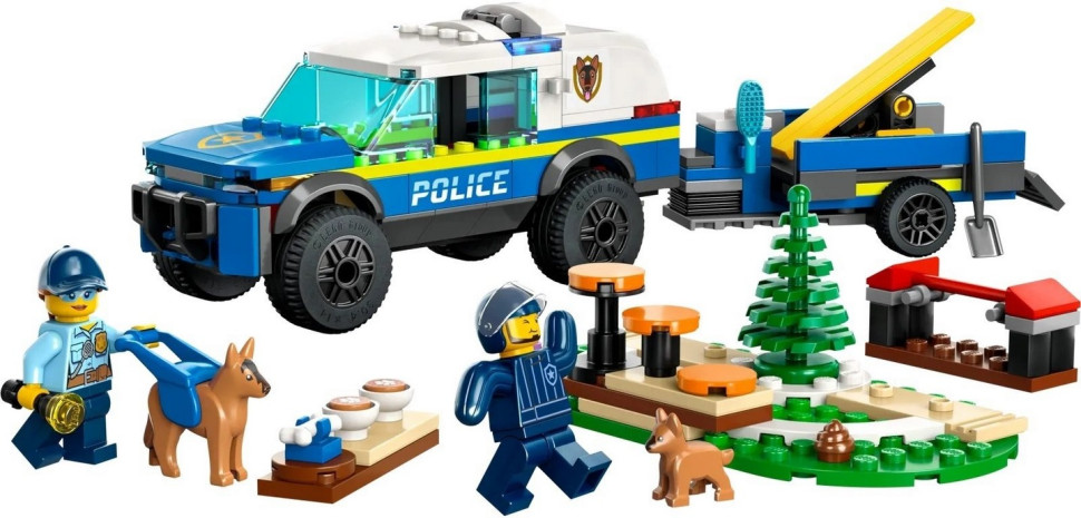 Конструктор LEGO City Мобильная площадка для дрессировки полицейских собак 60369